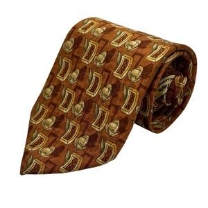 men's silk tie ermenegildo zegna floral width 4” length 58” red